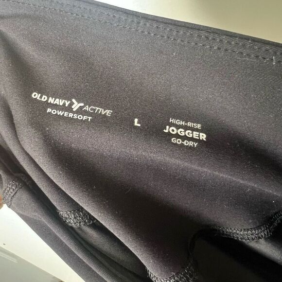Old Navy Active Power Soft High-Rise Jogger Pants Black Sz Large - Picture 5 of 9